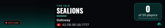 SEALIONS live status badge