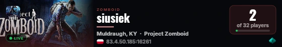 siusiek live status badge