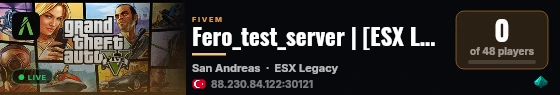 Fero_test_server | [ESX Legacy] live status badge