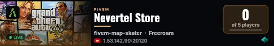 Nevertel Store live status badge