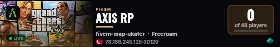 AXIS RP live status badge