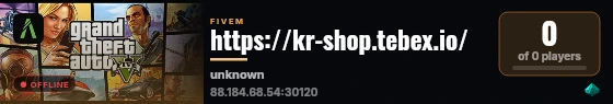 https://kr-shop.tebex.io/ live status badge