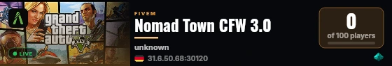 Nomad Town CFW 3.0 live status badge