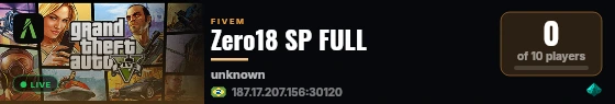Zero18 SP FULL live status badge