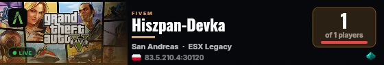 Hiszpan-Devka live status badge