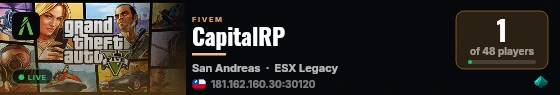 CapitalRP live status badge