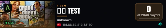 三叶 TEST live status badge