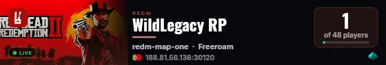 WildLegacy RP live status badge