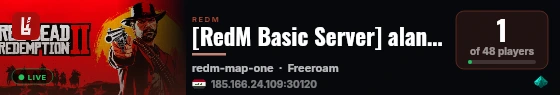 [RedM Basic Server] aland test live status badge