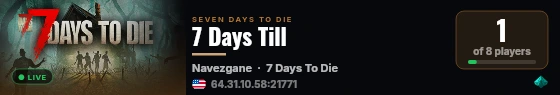 7 Days Till live status badge