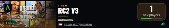 RC2 V3 live status badge
