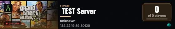  TEST Server live status badge