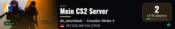 Mein CS2 Server live status badge