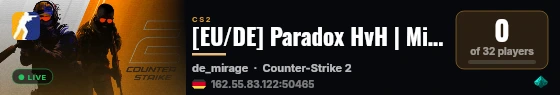 [EU/DE] Paradox HvH | Mirage Only | DoubleTap/NoSpread Fix live status badge