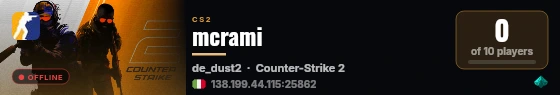 mcrami live status badge