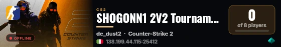 SHOGONN1 2V2 Tournament live status badge