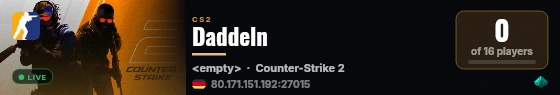 Daddeln live status badge