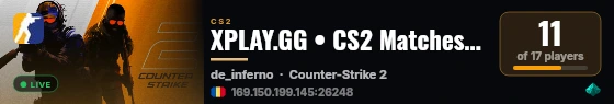 XPLAY.GG • CS2 Matches #391 live status badge
