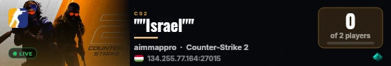 ""Israel"" live status badge
