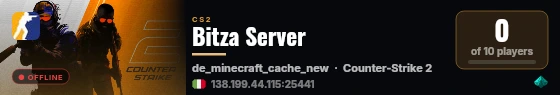 Bitza Server live status badge
