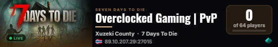 Overclocked Gaming | PvP live status badge