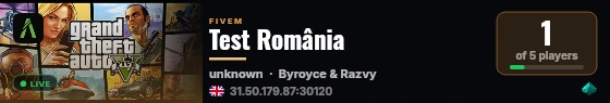 Test România live status badge