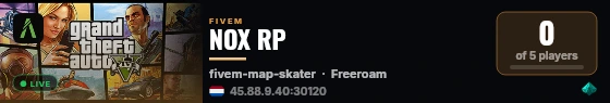 NOX RP live status badge