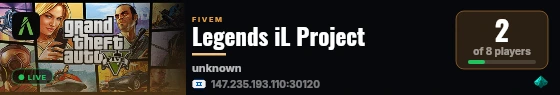 Legends iL Project live status badge