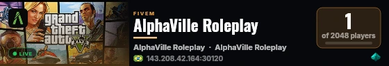 AlphaVille Roleplay live status badge