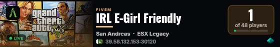 IRL E-Girl Friendly live status badge