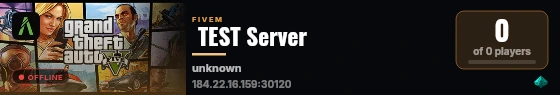  TEST Server live status badge