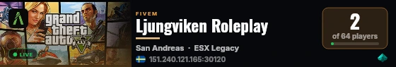 Ljungviken Roleplay live status badge