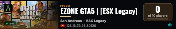 EZONE GTA5 | [ESX Legacy] live status badge