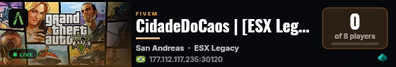 CidadeDoCaos | [ESX Legacy] live status badge