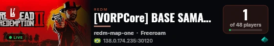 [VORPCore] BASE SAMARINHA live status badge