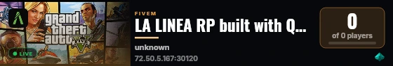 LA LINEA RP built with Qbox Project by The Community! live status badge