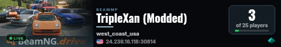 TripleXan (Modded) live status badge