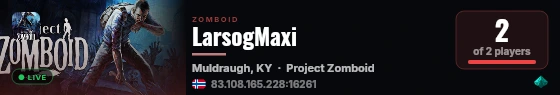 LarsogMaxi live status badge
