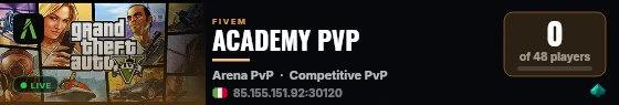 ACADEMY PVP live status badge