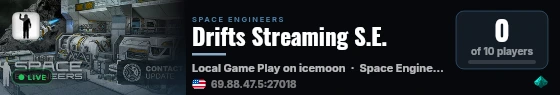 Drifts Streaming S.E. live status badge