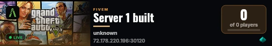 Server 1 built live status badge