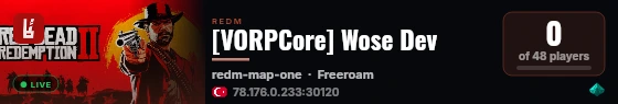 [VORPCore] Wose Dev live status badge