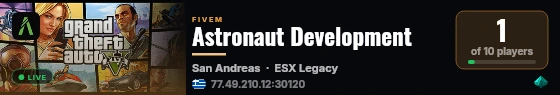 Astronaut Development live status badge