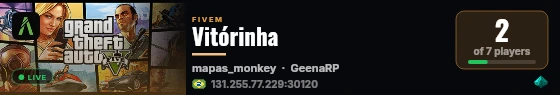 Vitórinha live status badge