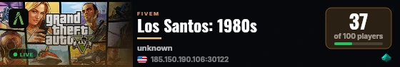 Los Santos: 1980s live status badge