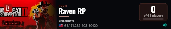 Raven RP live status badge