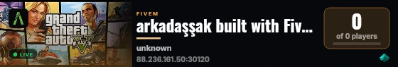 arkadaşşak built with FiveM Basic Server! live status badge