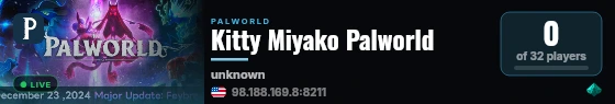 Kitty Miyako Palworld live status badge