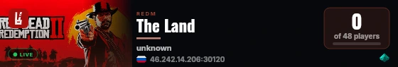The Land live status badge