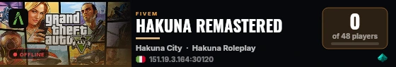 HAKUNA REMASTERED live status badge